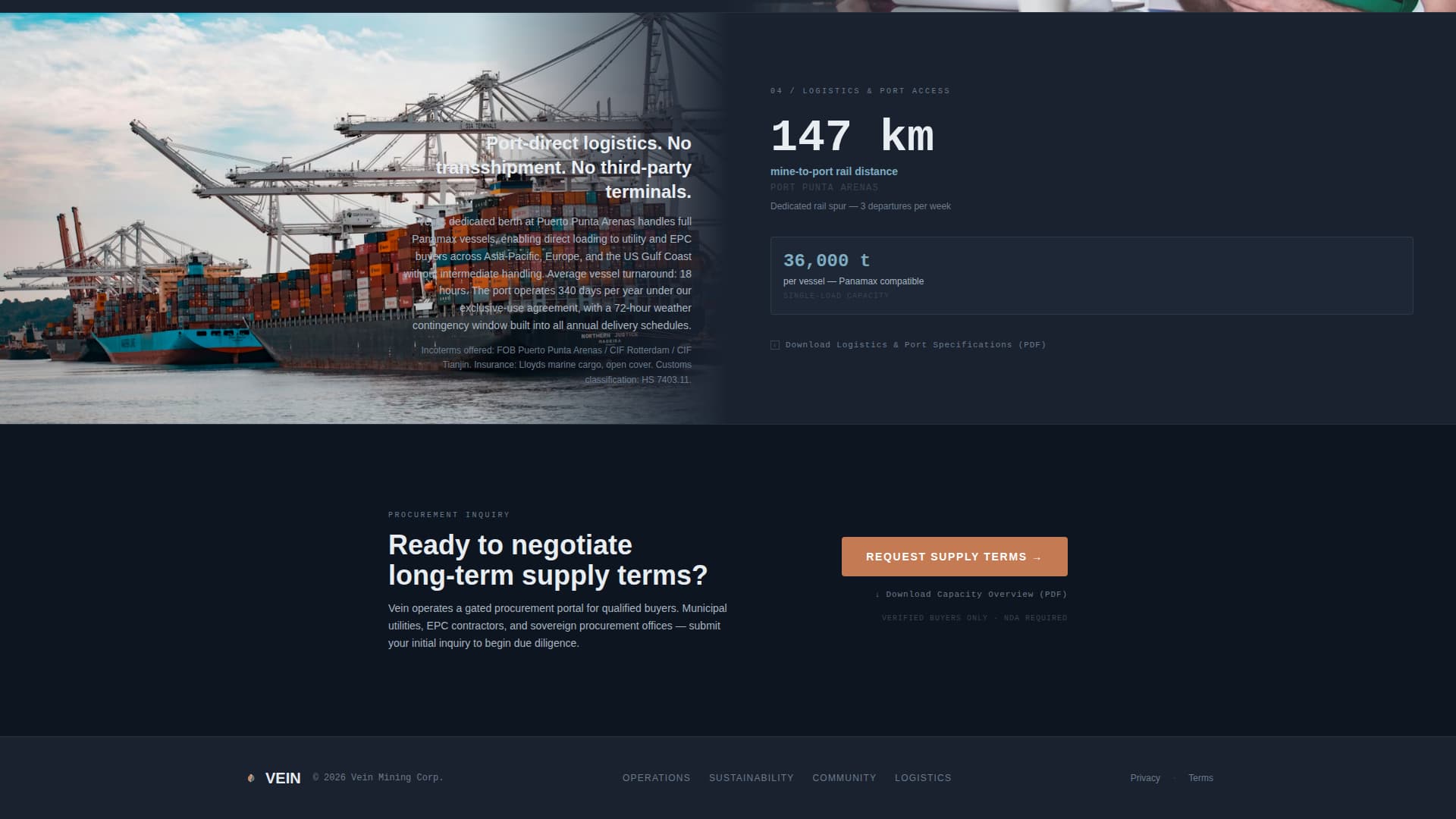 Vein - Authoritative Coppermining Landing Page Template