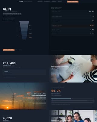 Vein - Authoritative Coppermining Landing Page Template