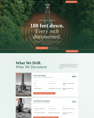 Bore - Precision Drilling Landing Page Template