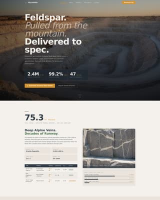 Feldspar - Highpurity Mining Landing Page Template