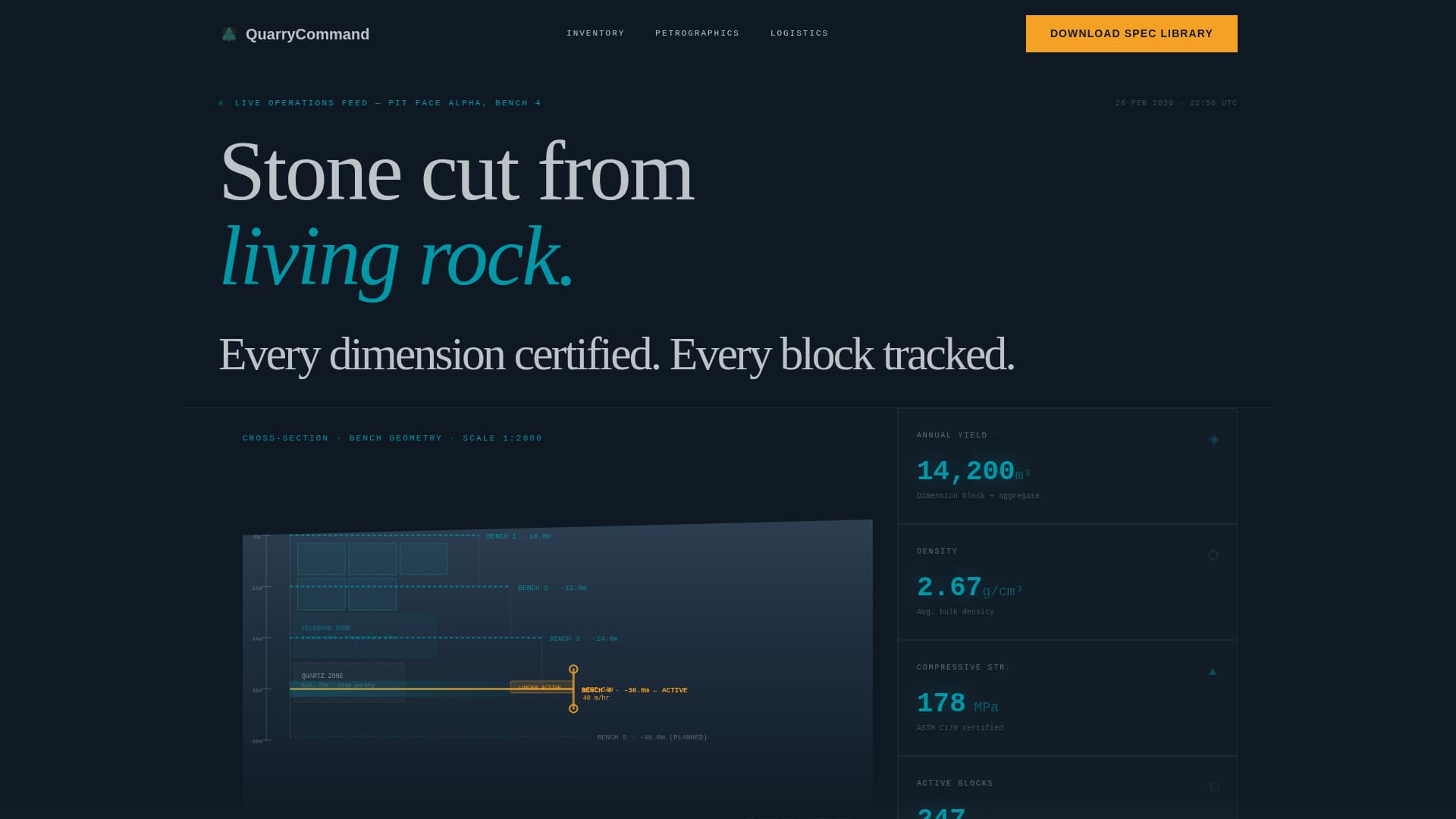 Stone — Industrial Natural Stone Landing Page Template