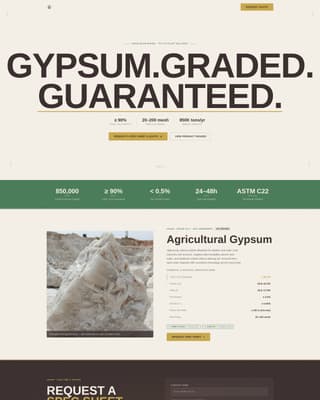 Quarry - Reliable Gypsum Landing Page Template