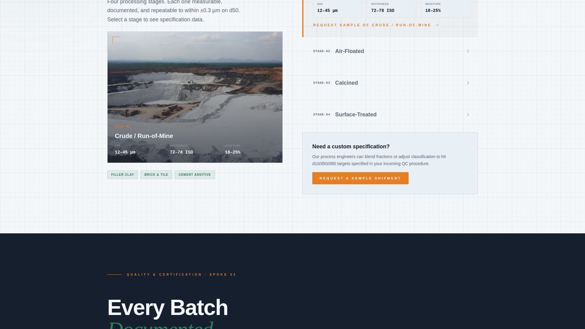 Seam - Precision Kaolin Landing Page Template