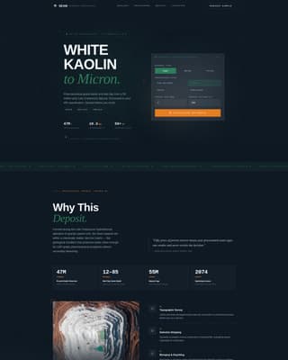 Seam - Precision Kaolin Landing Page Template
