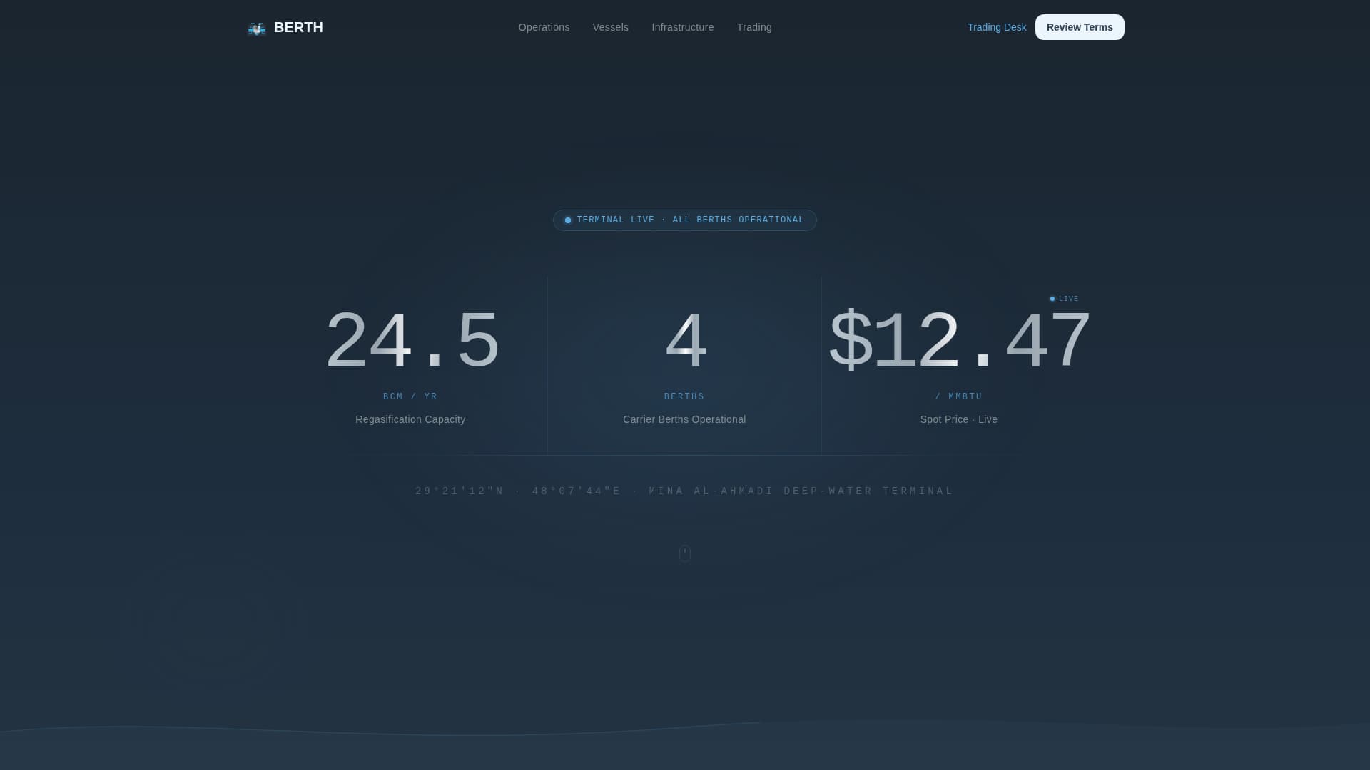 Berth - Industrial LNG Landing Page Template