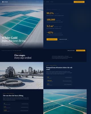Lithium - Precision Mining Landing Page Template