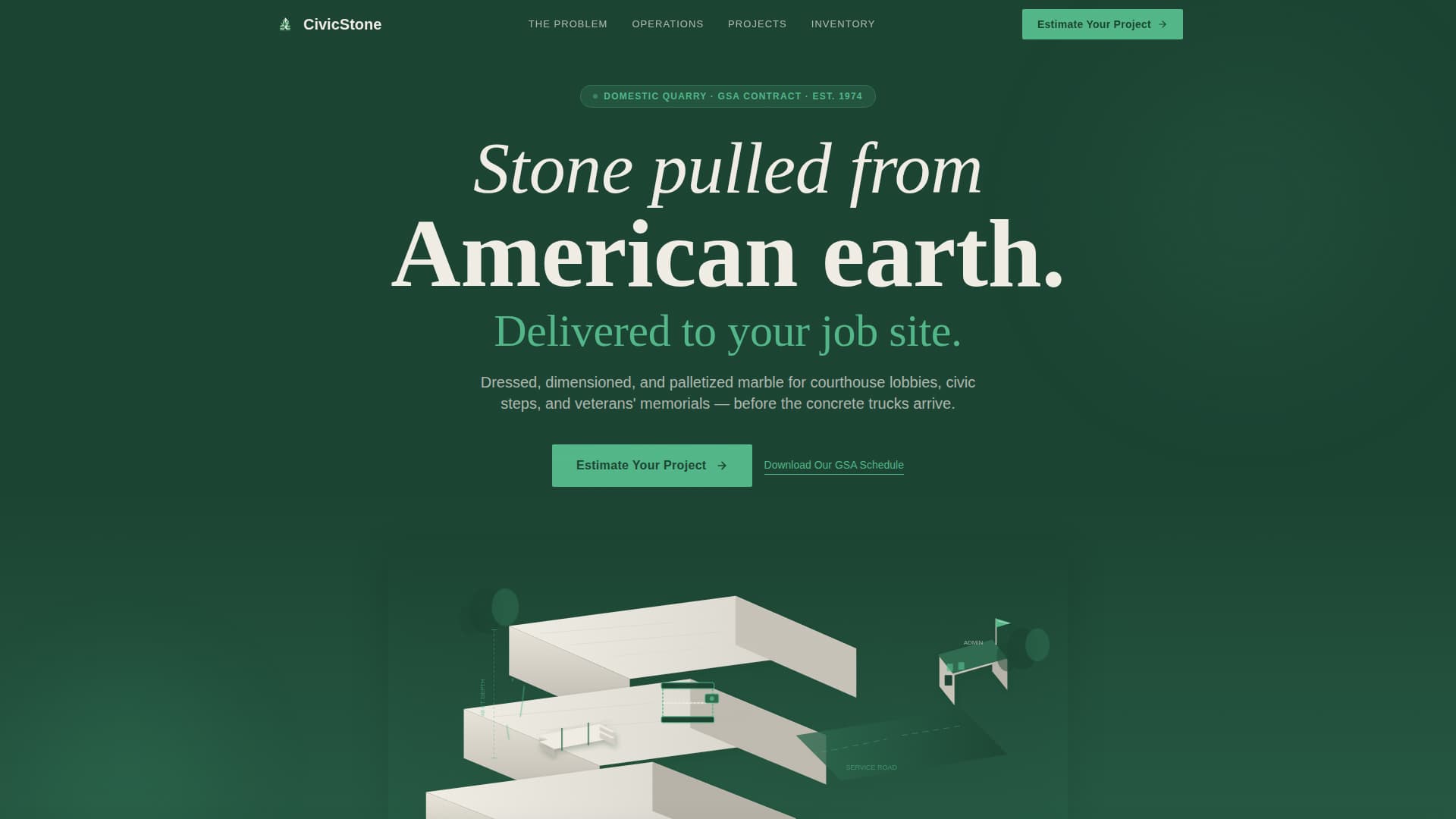 Civicstone - Trusted Marblequarry Landing Page Template