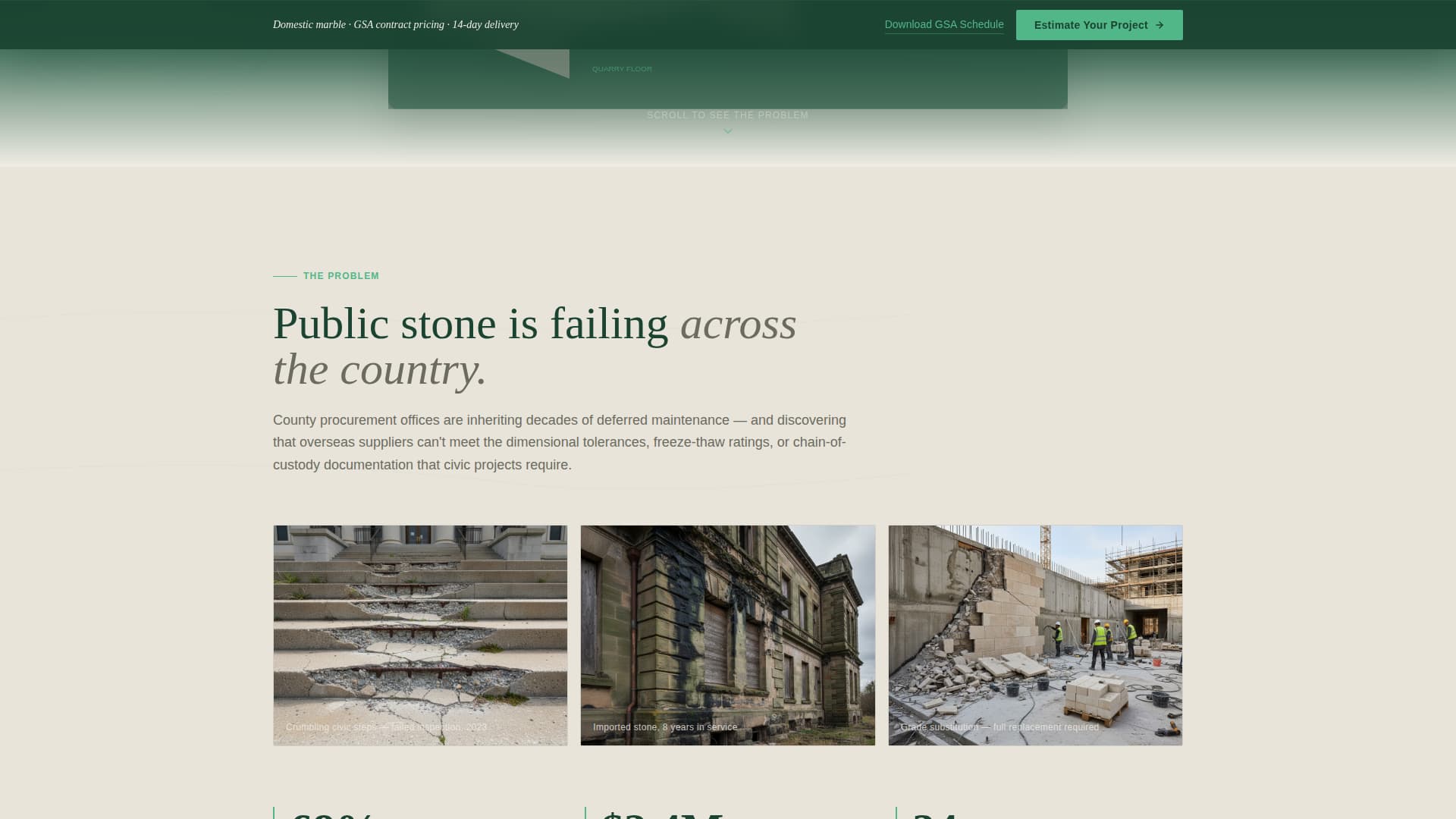 Civicstone - Trusted Marblequarry Landing Page Template