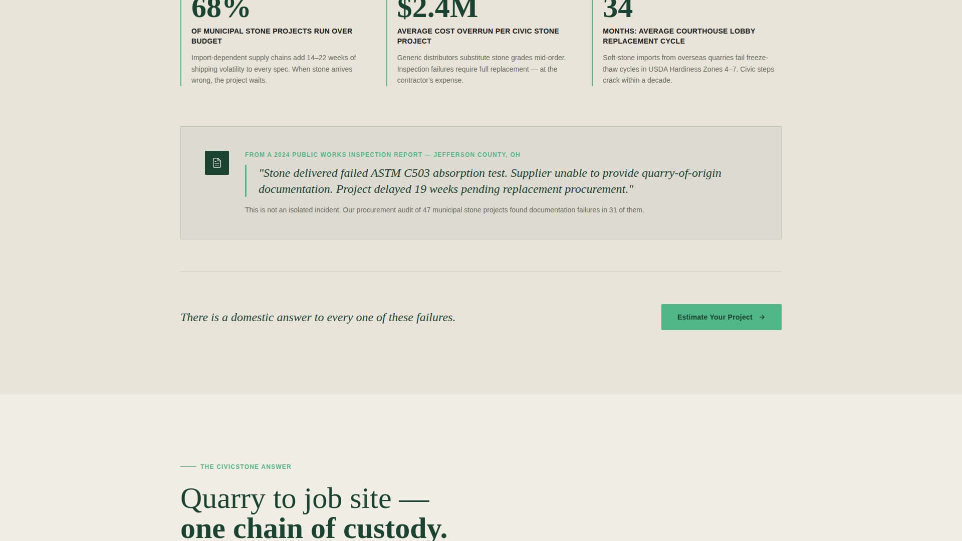 Civicstone - Trusted Marblequarry Landing Page Template