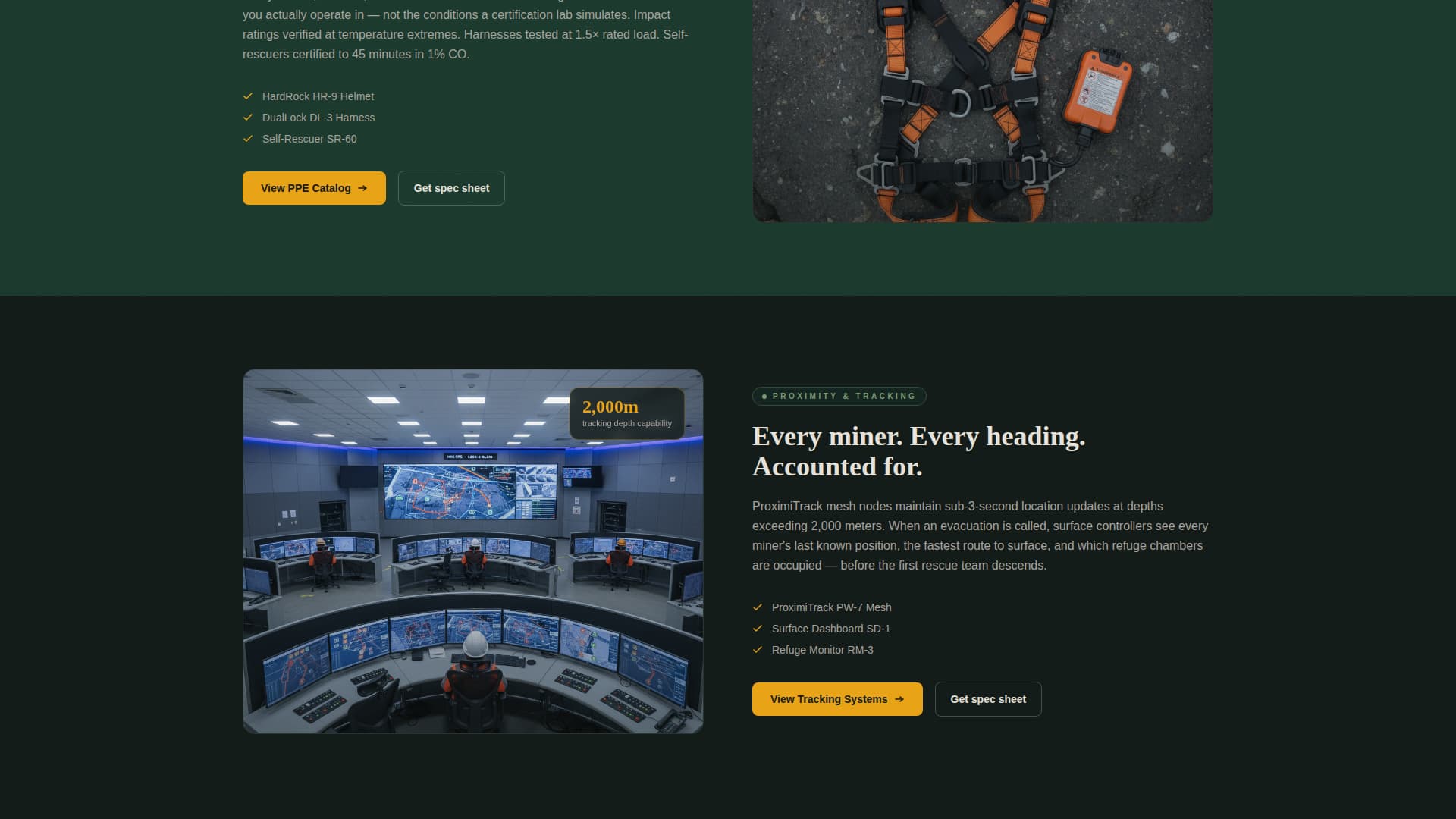 Shaft - Trusted Miningsafety Landing Page Template