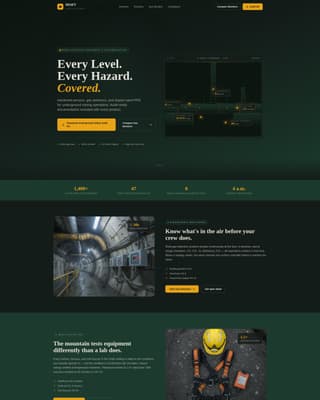 Shaft - Trusted Miningsafety Landing Page Template
