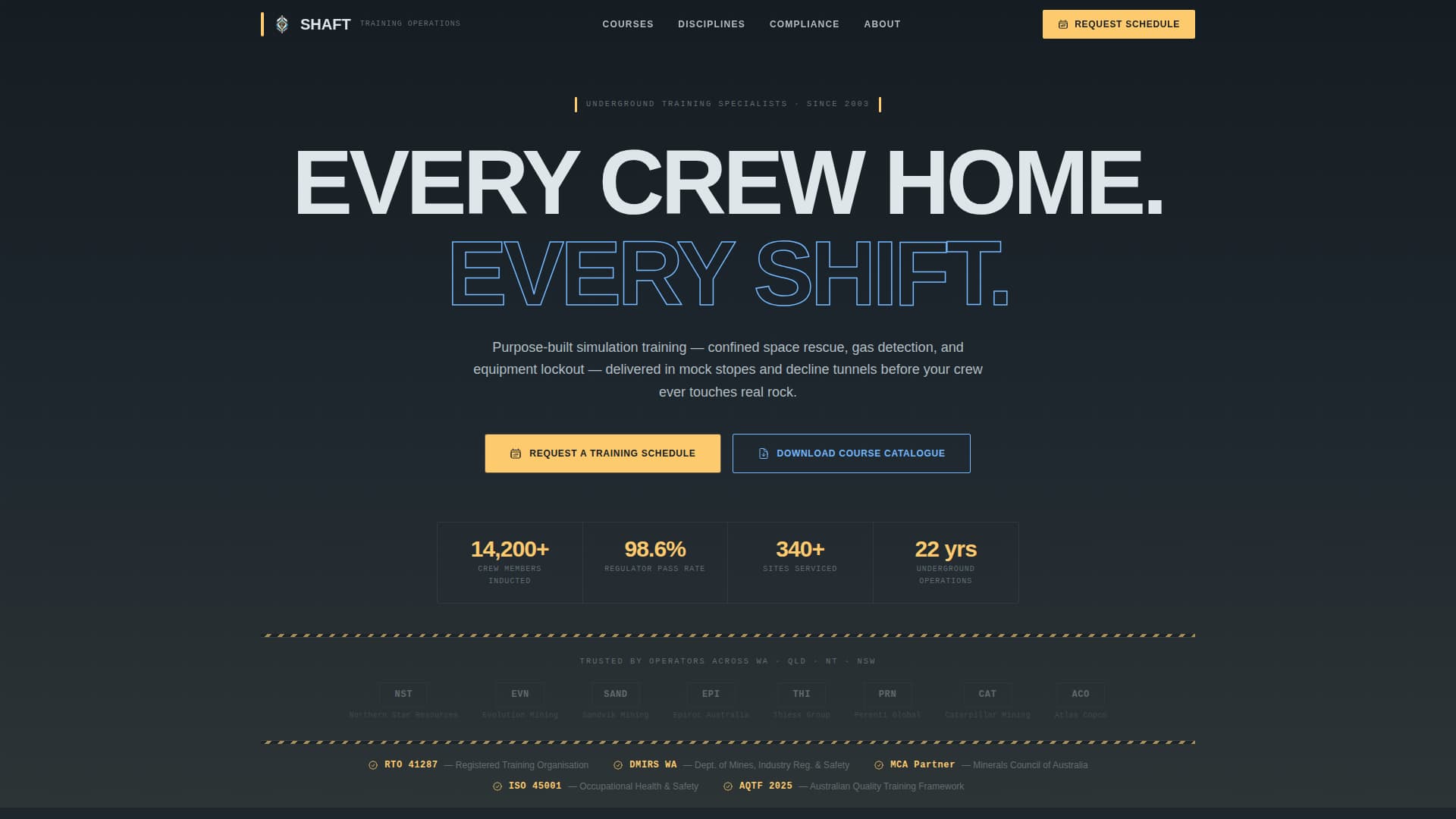 Mining Equipment & Booking Website Template