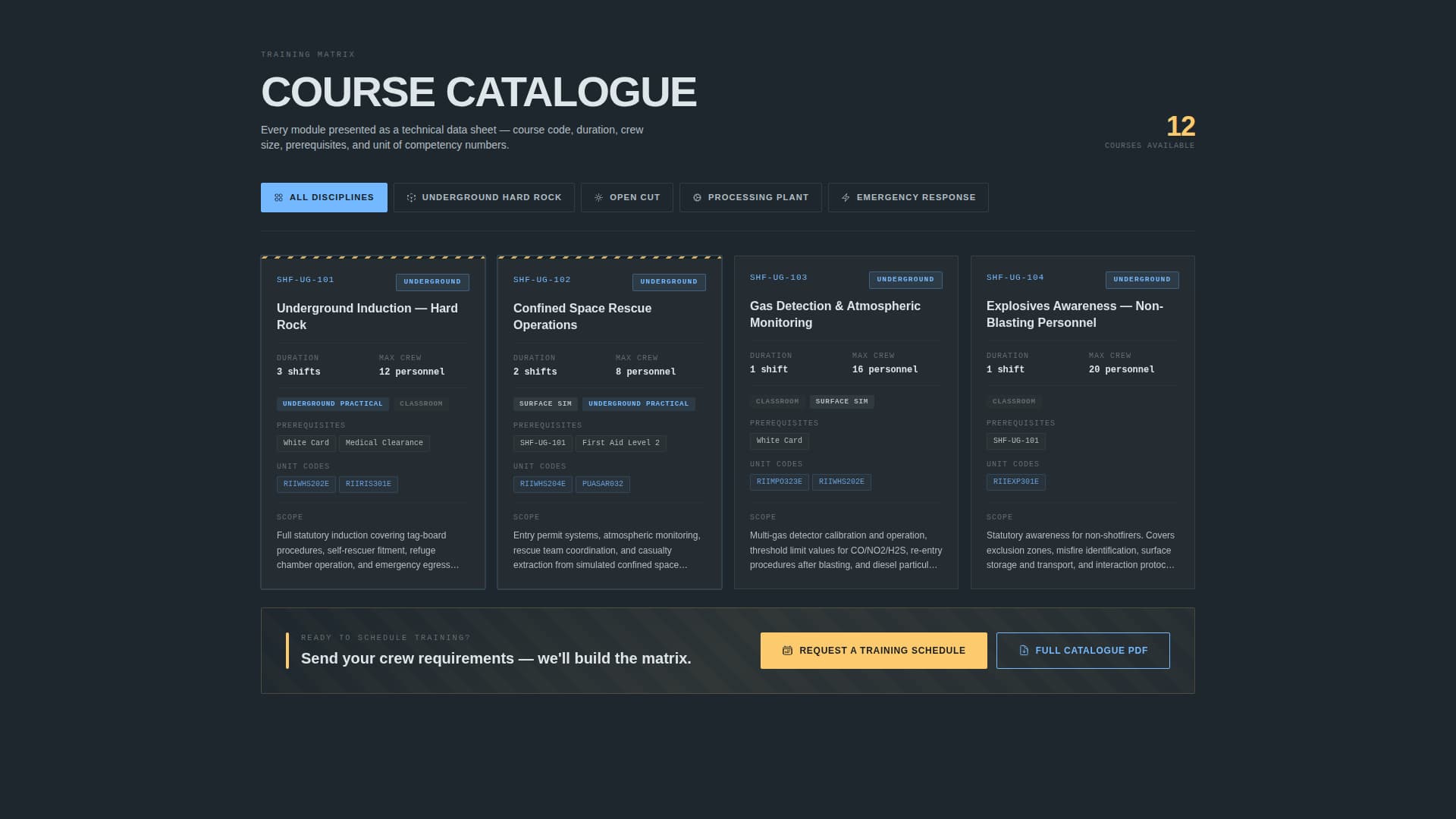 Mining Equipment & Booking Website Template