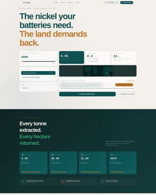 Laterite - Datadriven Nickel Landing Page Template