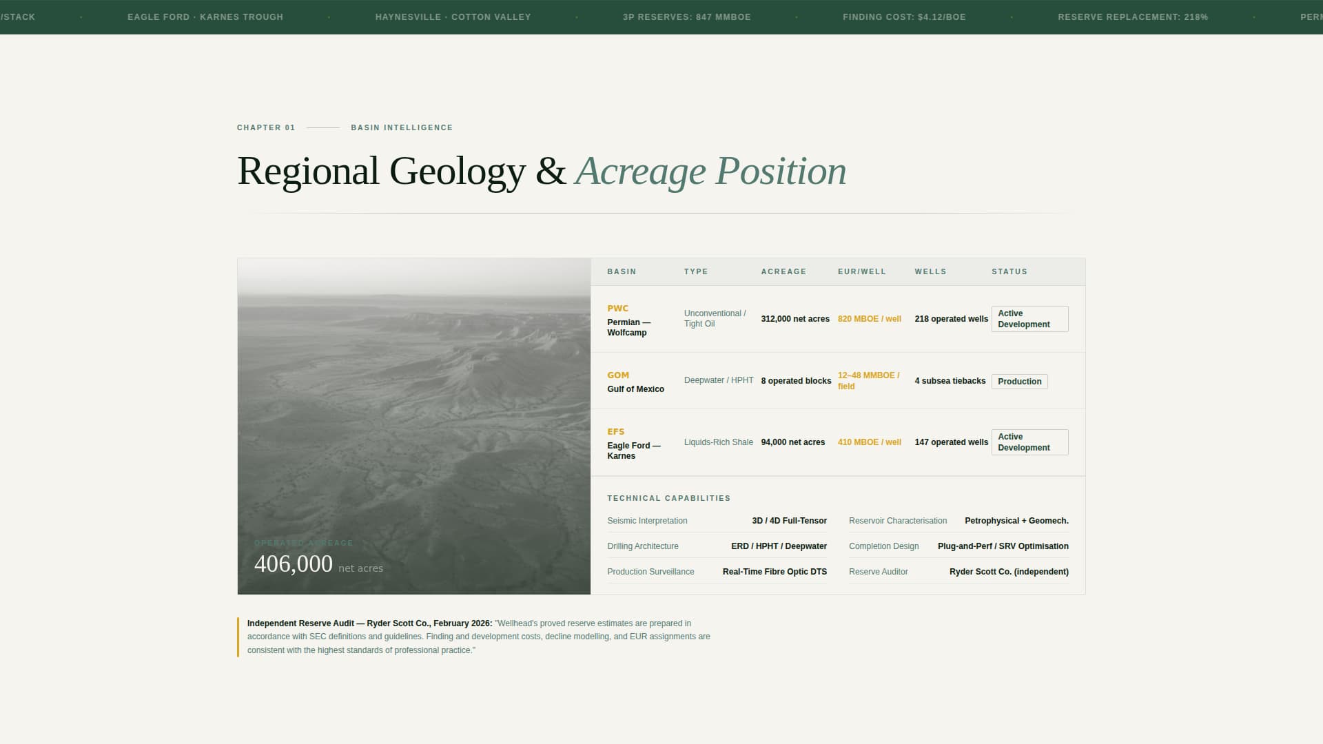 Wellhead - Precision Exploration Landing Page Template