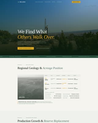 Wellhead - Precision Exploration Landing Page Template