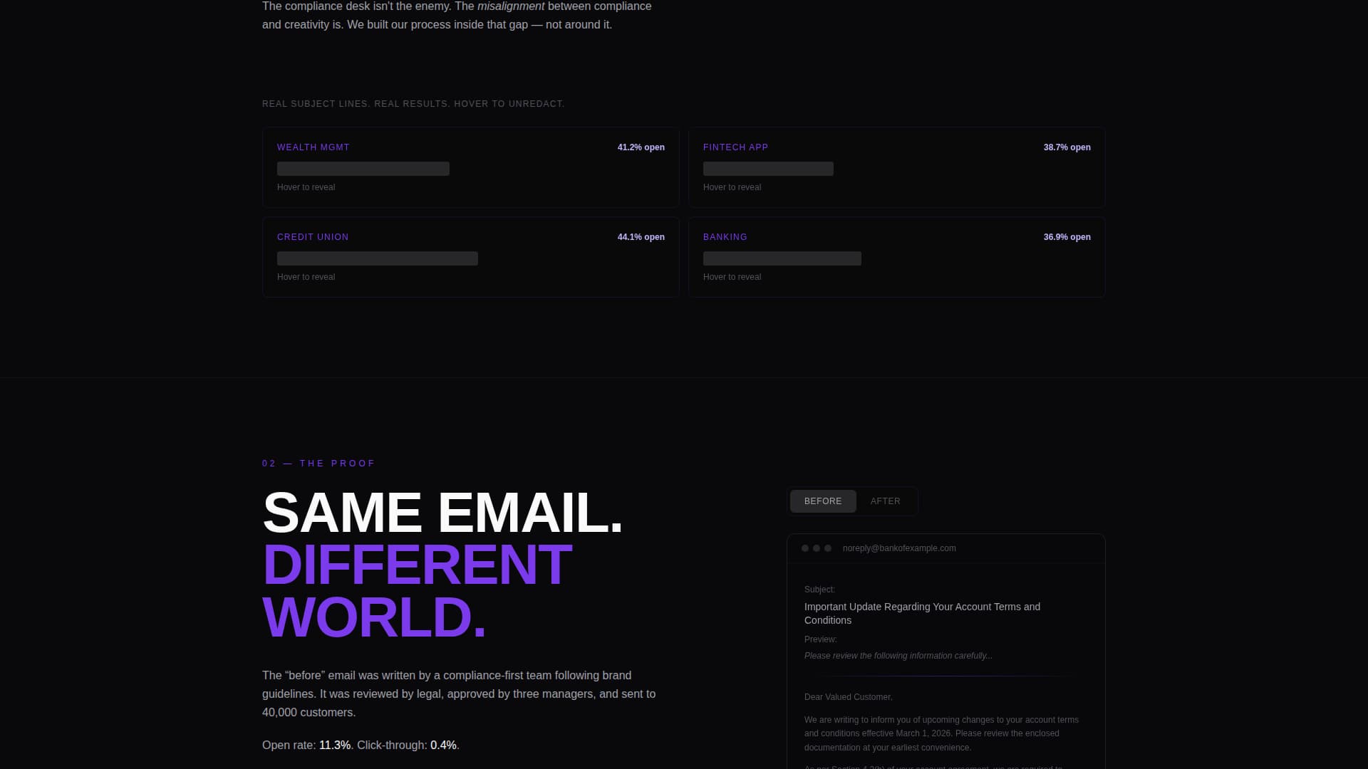 Comply - Fearless Fintech Landing Page Template