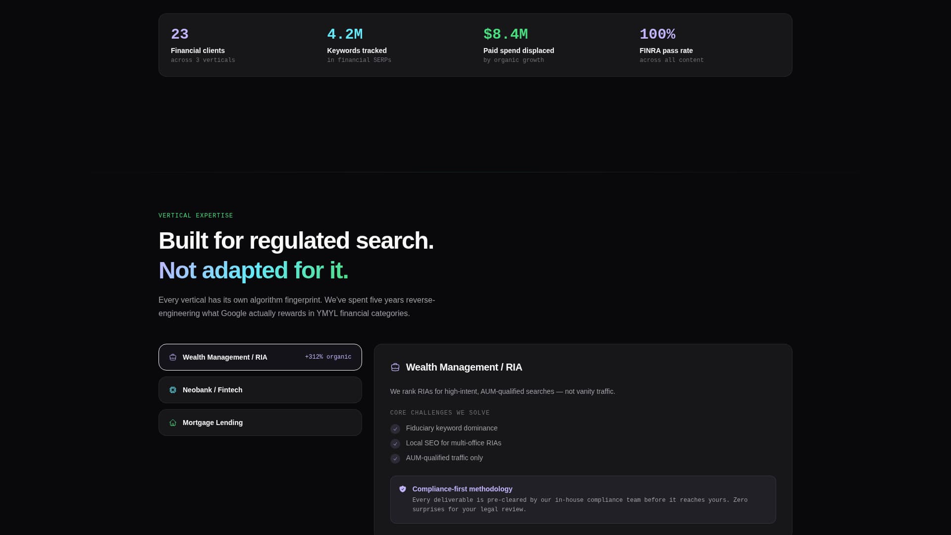 Rank - Precision Fintech Landing Page Template