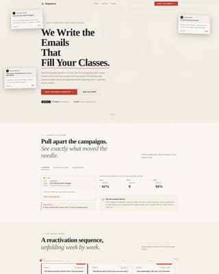 Sequence - Immersive Fitness Email Landing Page Template