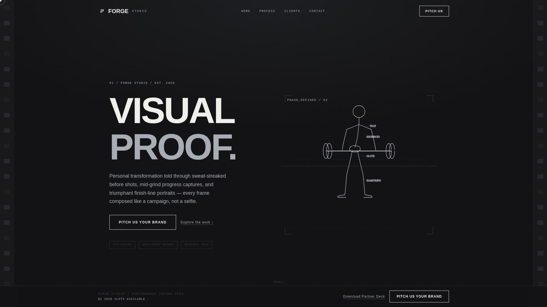 Forge - Cinematic Fitness Landing Page Template