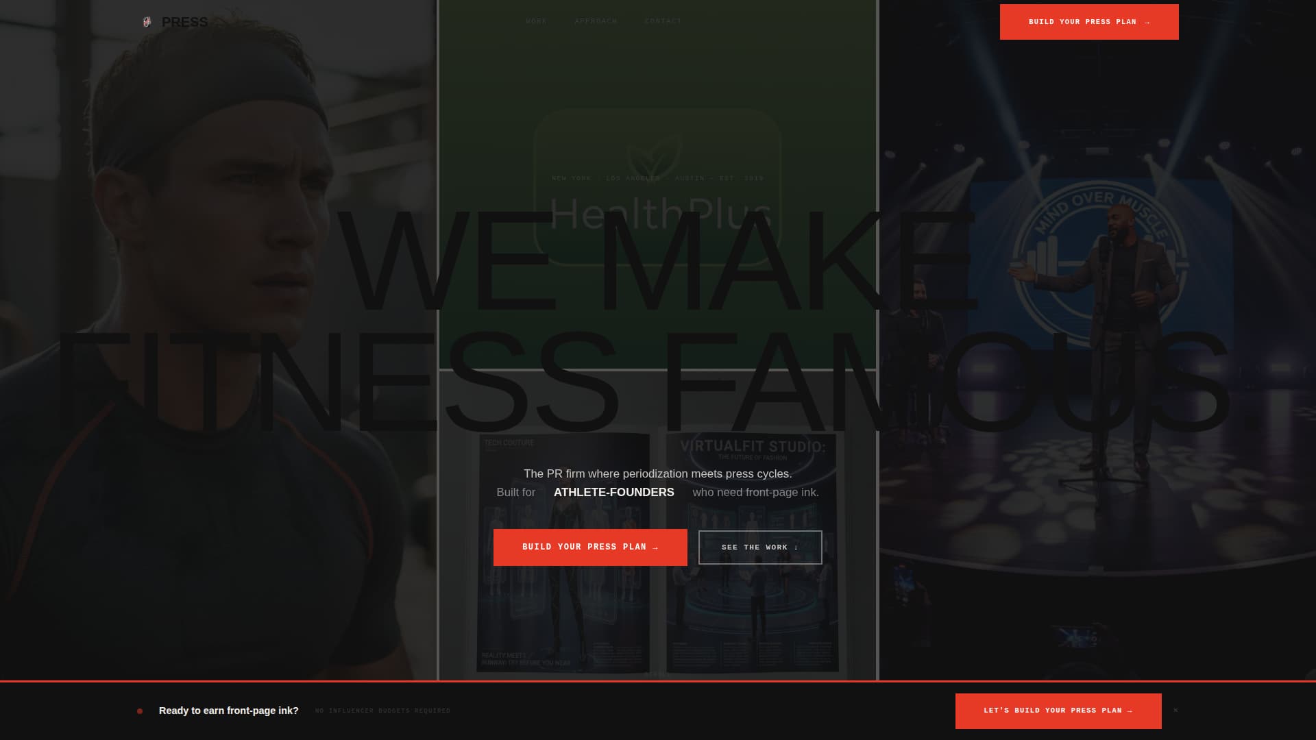 Press - Bold Fitness PR Landing Page Template