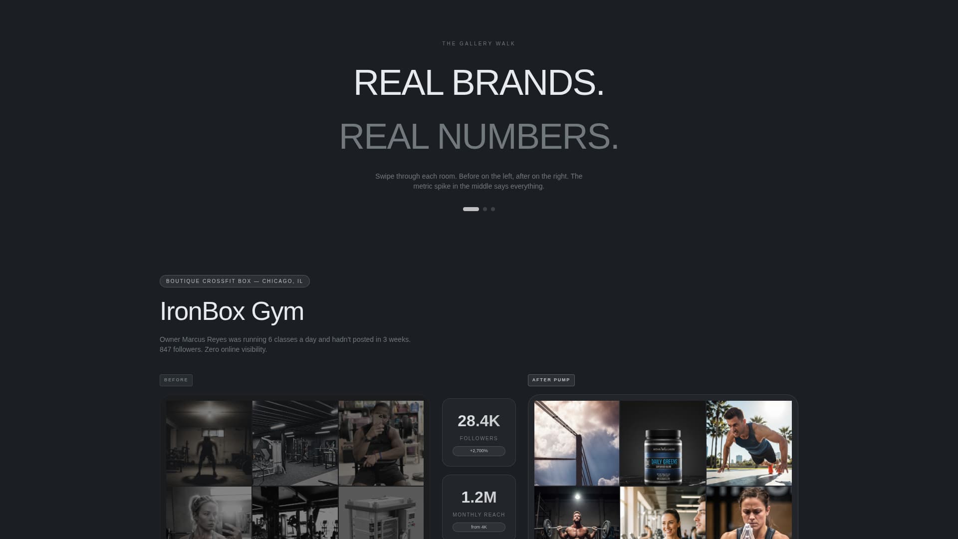 Pump - Scroll Stopping Fitness Agency Landing Page Template