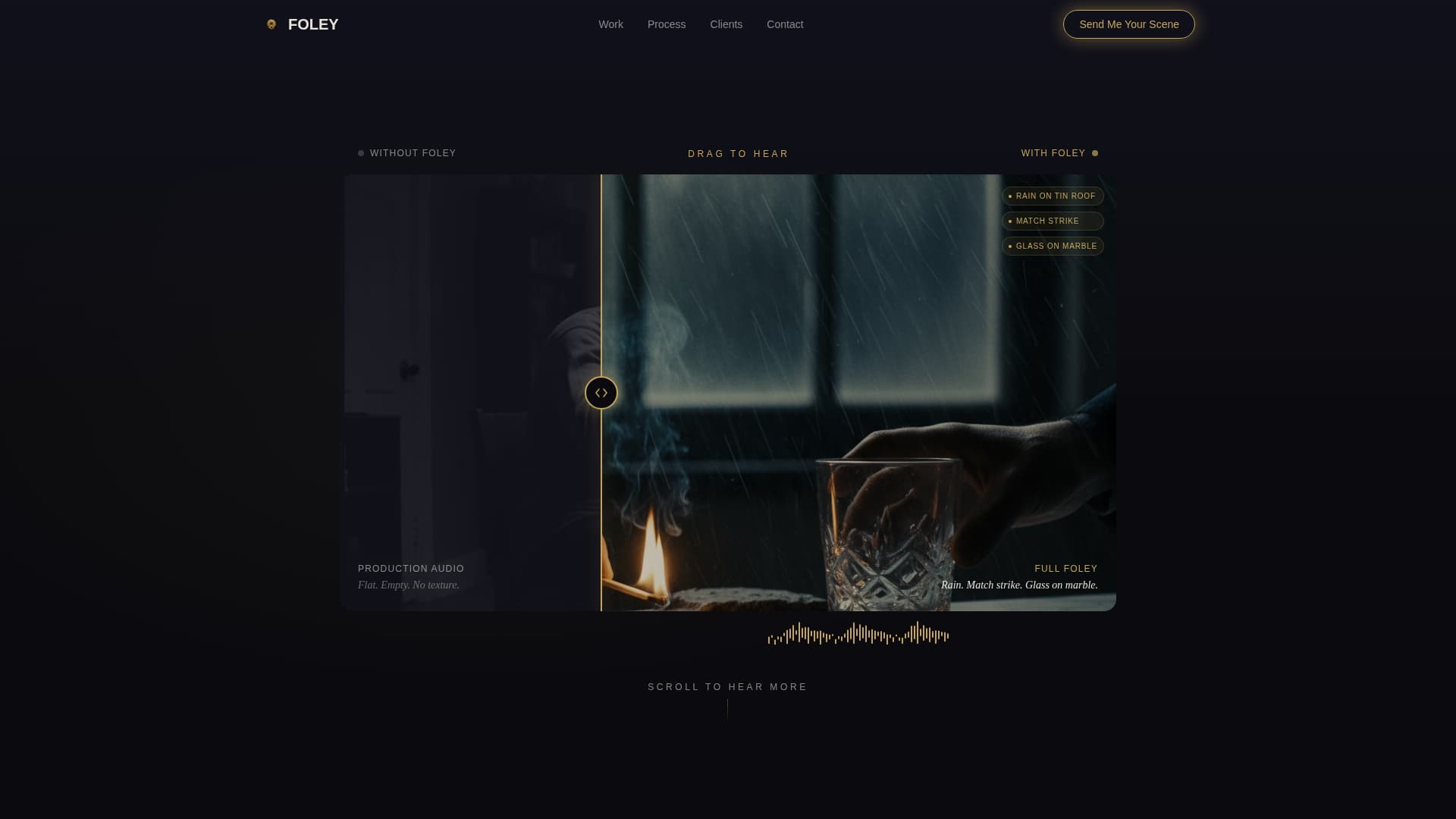 Foley - Immersive Artist Landing Page Template