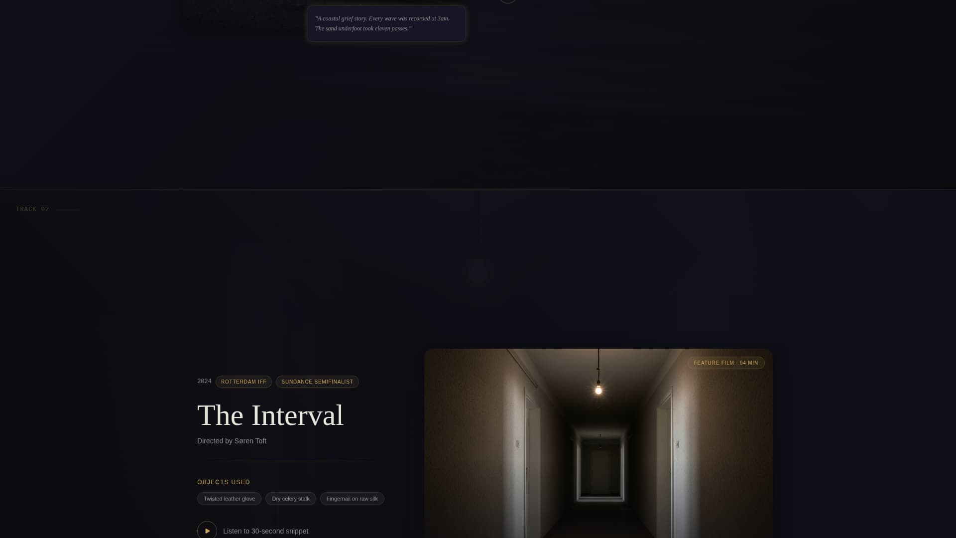 Foley - Immersive Artist Landing Page Template
