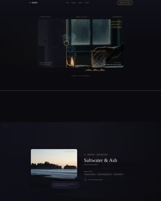 Foley - Immersive Artist Landing Page Template