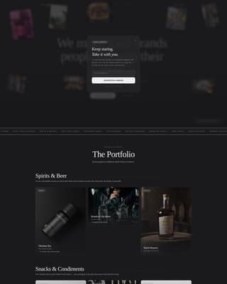 Palette - Immersive Food Beverage Landing Page Template