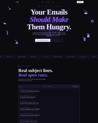 Drip - Electric Food and Beverage Landing Page Template