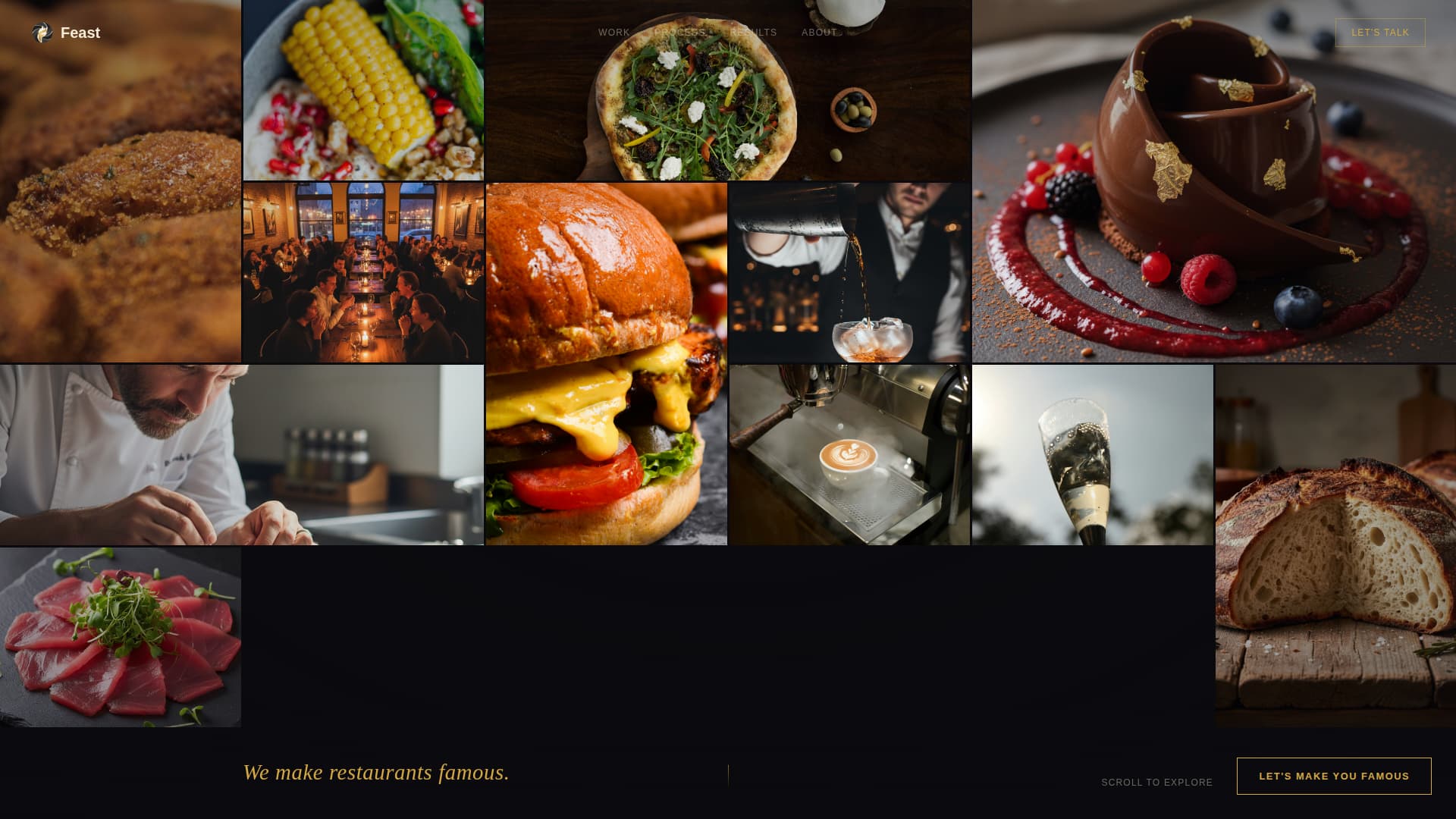 Feast - Scrollstopping Agency Landing Page Template