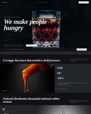 Sizzle - Scrollstopping Beverage Landing Page Template