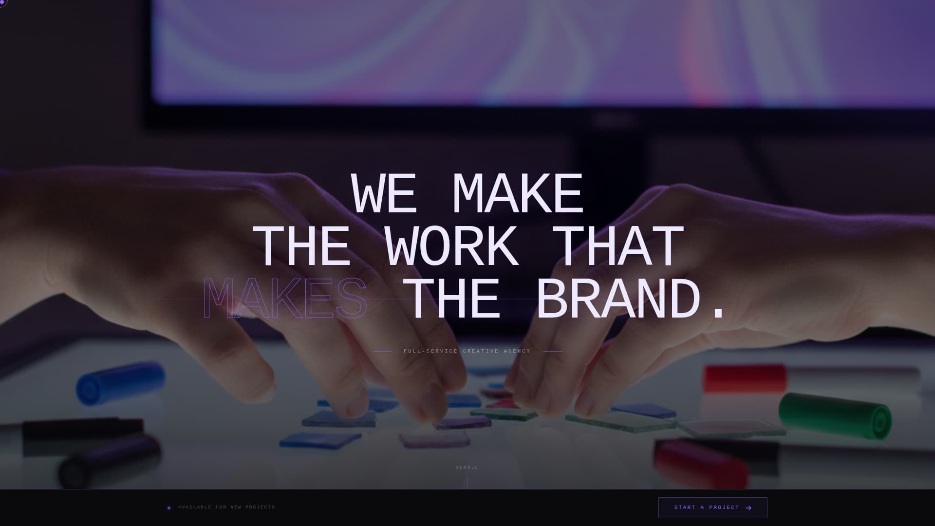 Studio - Immersive Agency Landing Page Template