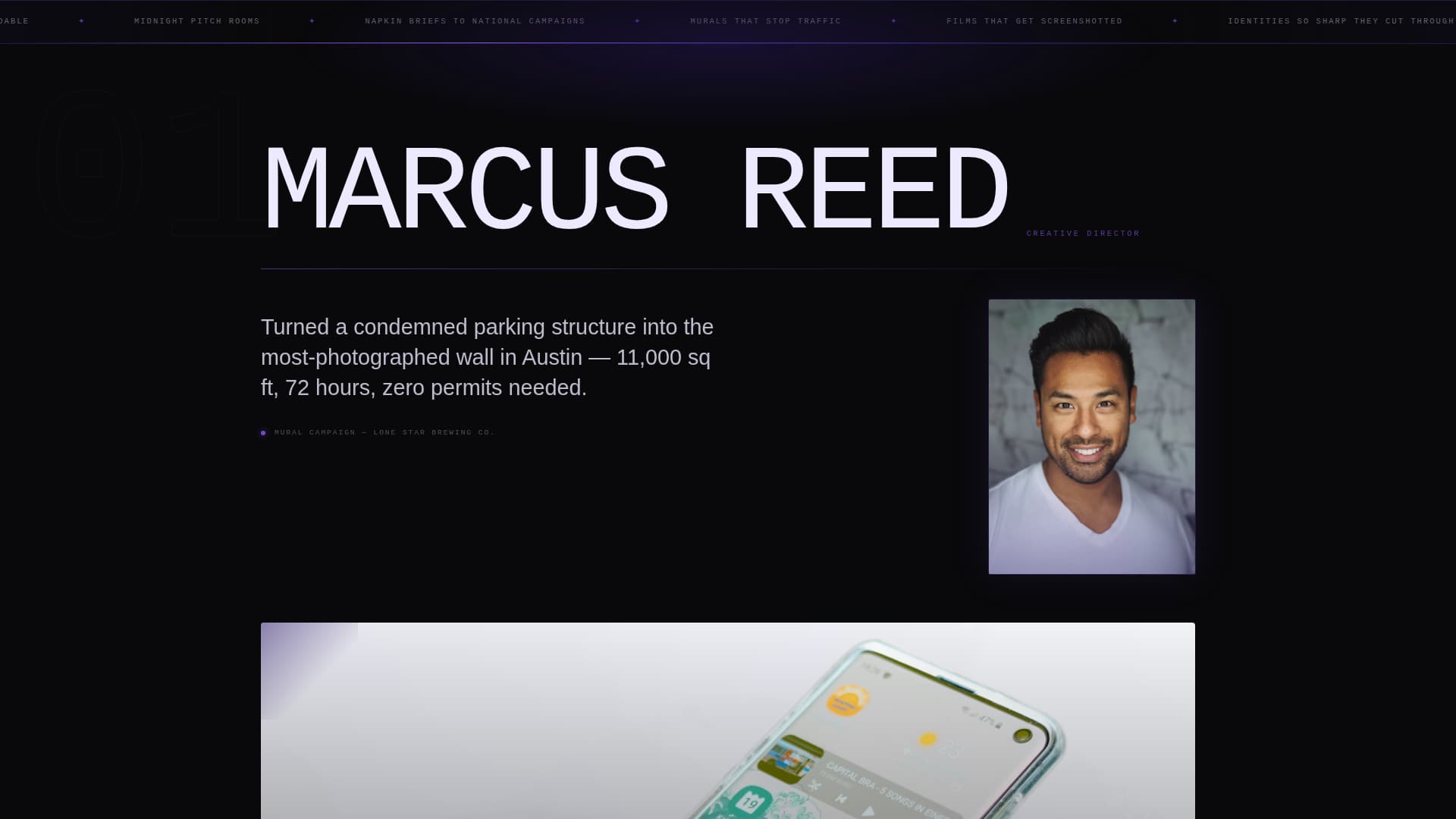 Studio - Immersive Agency Landing Page Template