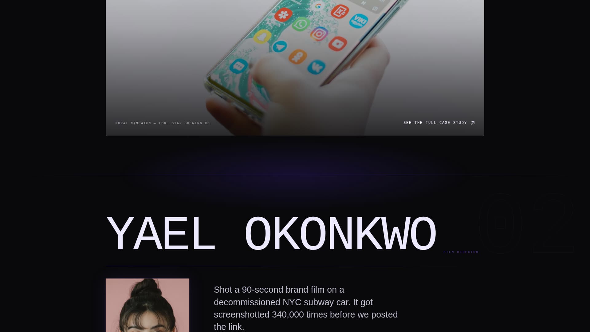 Studio - Immersive Agency Landing Page Template