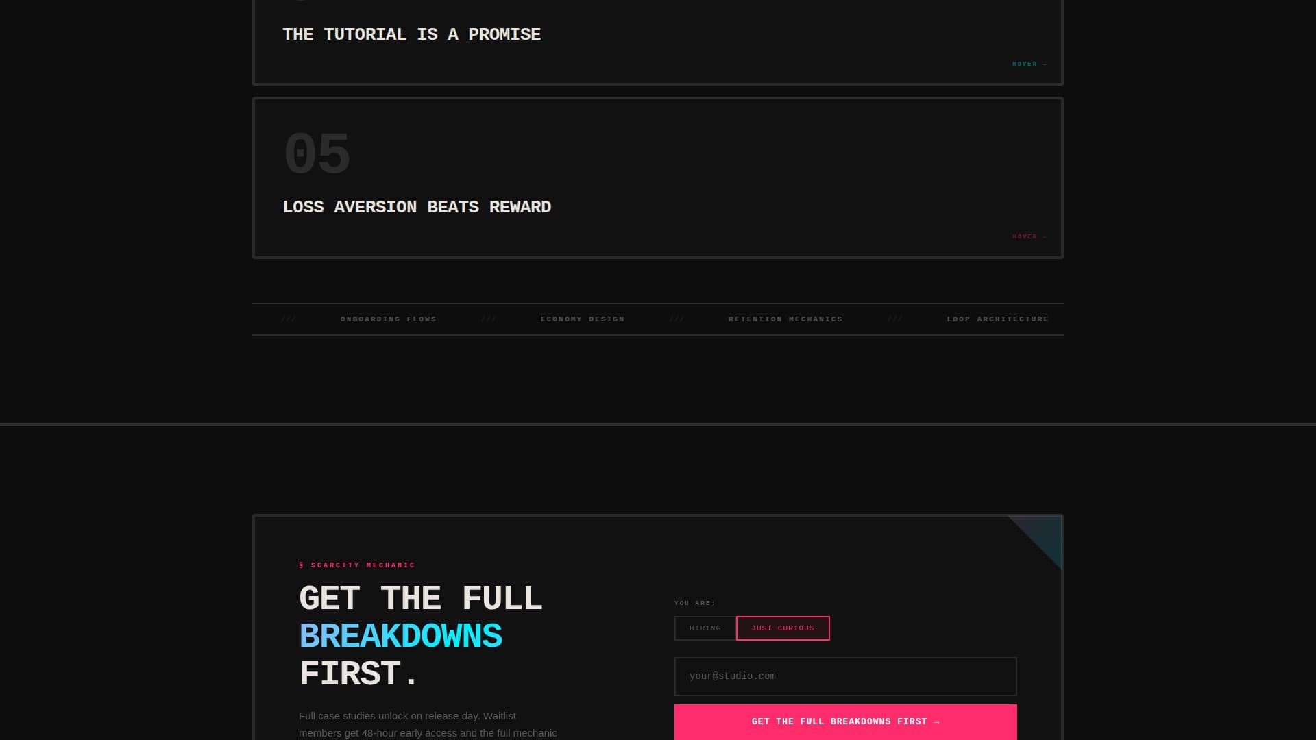 Spawn - Bold Game Designer Landing Page Template