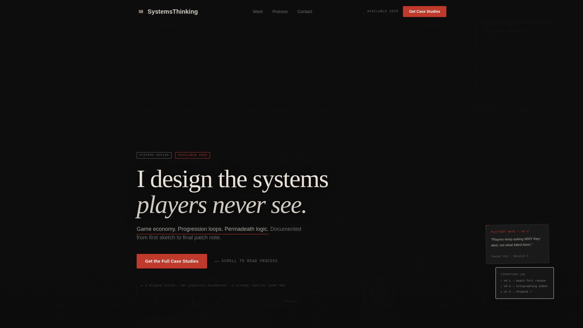 Inkwell - Obsessive Game Designer Landing Page Template