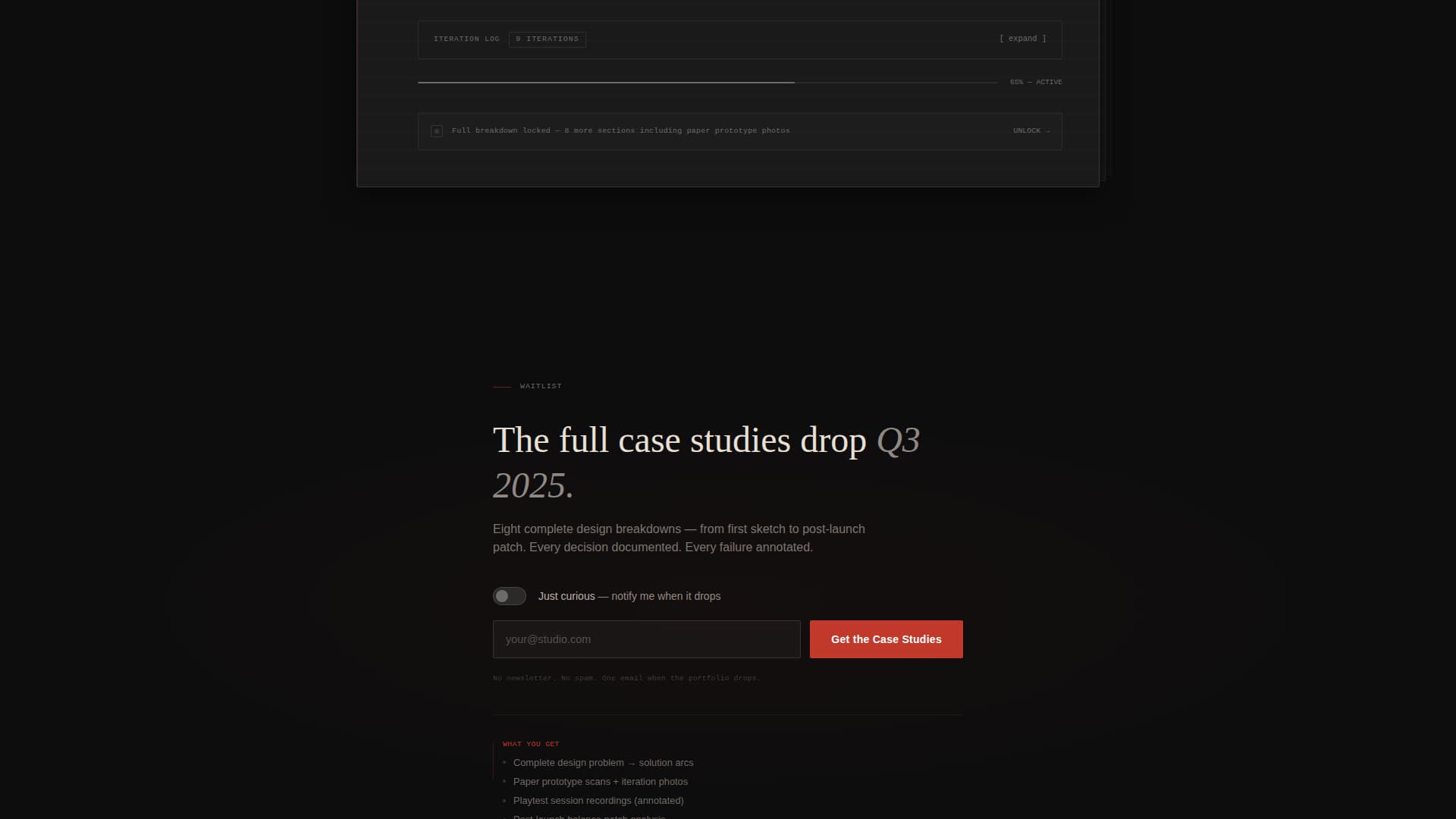 Inkwell - Obsessive Game Designer Landing Page Template