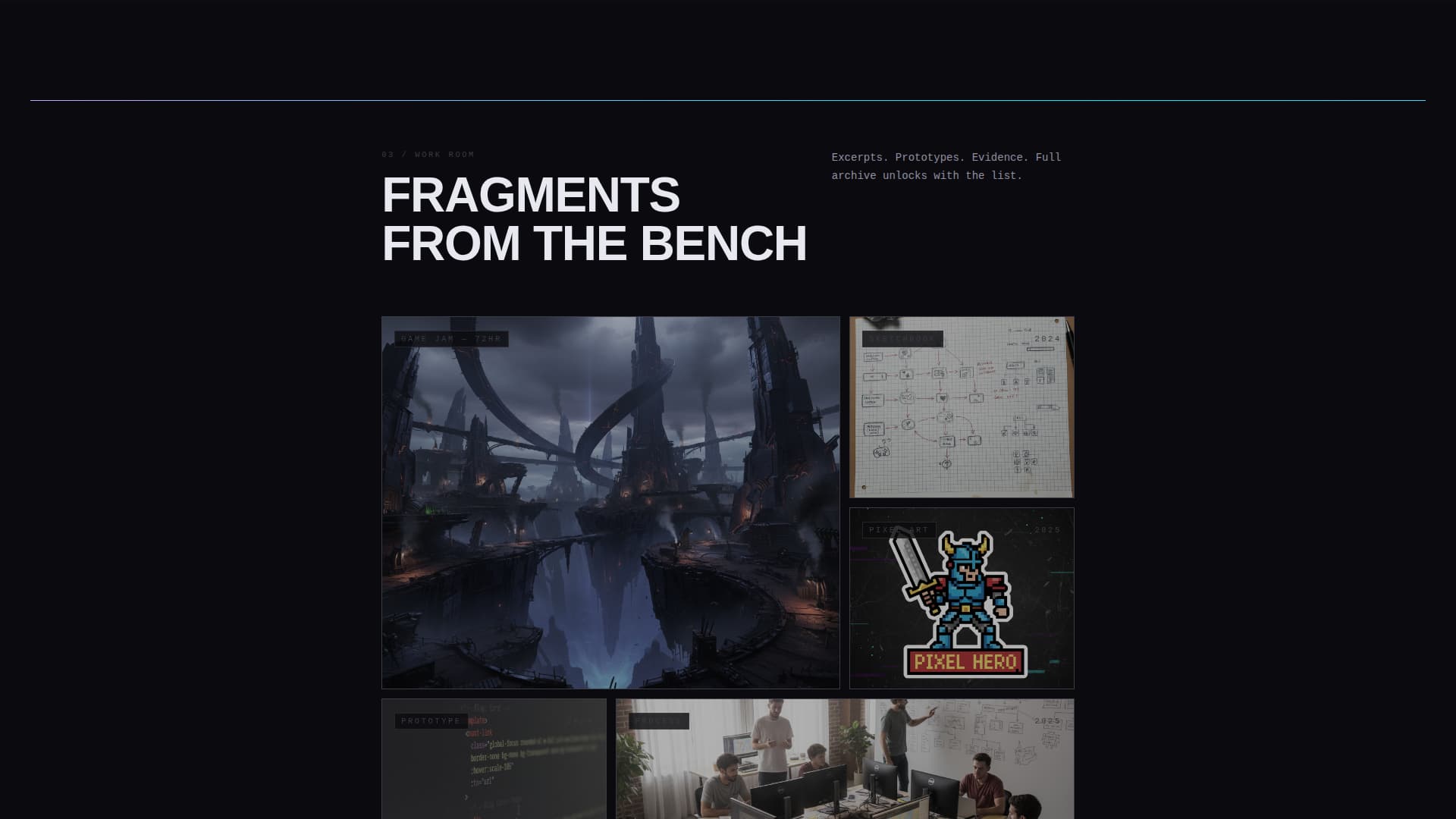 Forge - Brutalist Game Designer Landing Page Template