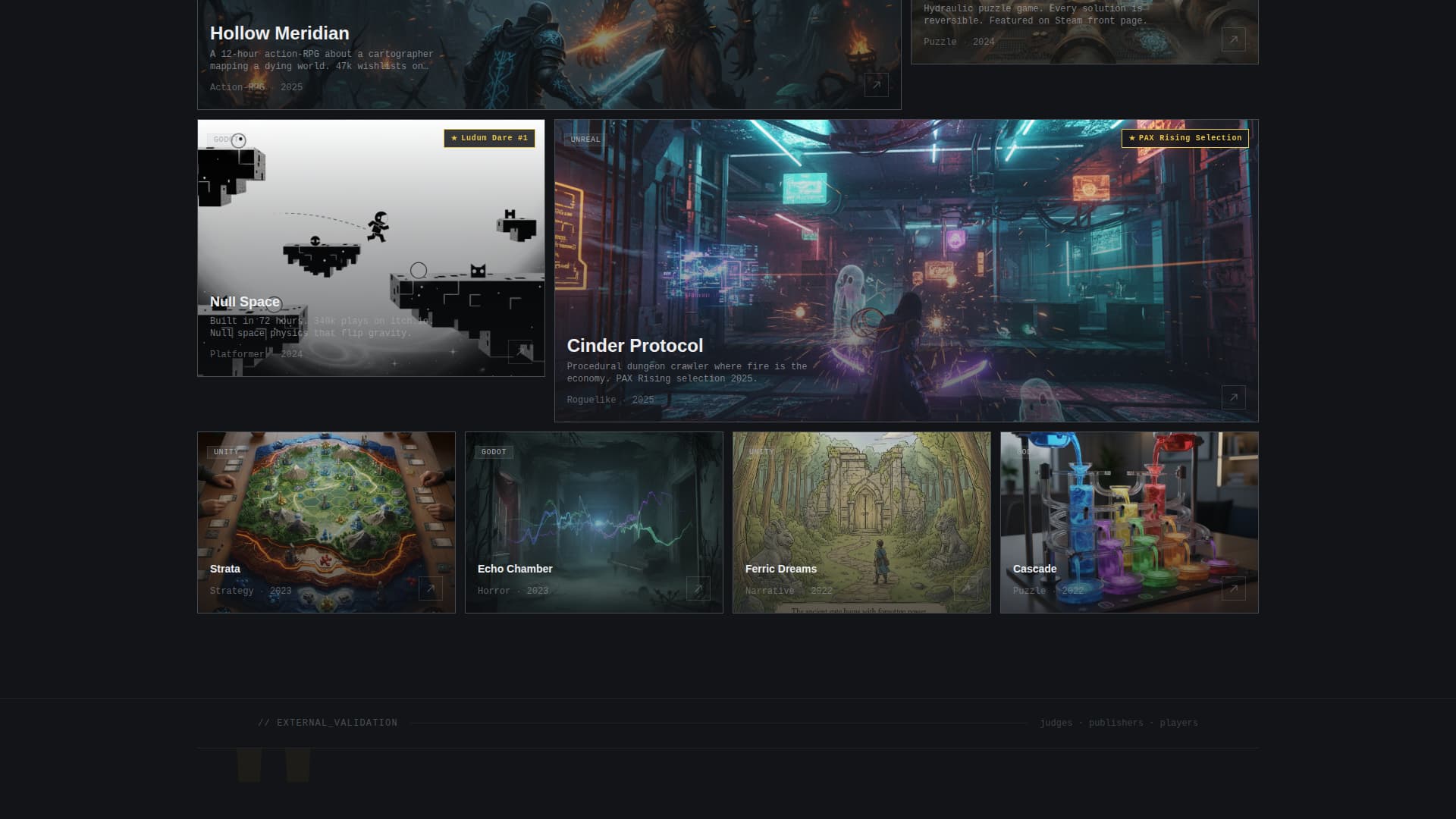 Forge - Award Winning Game Developer Landing Page Template