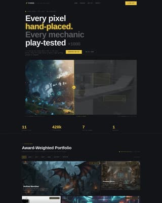 Forge - Award Winning Game Developer Landing Page Template