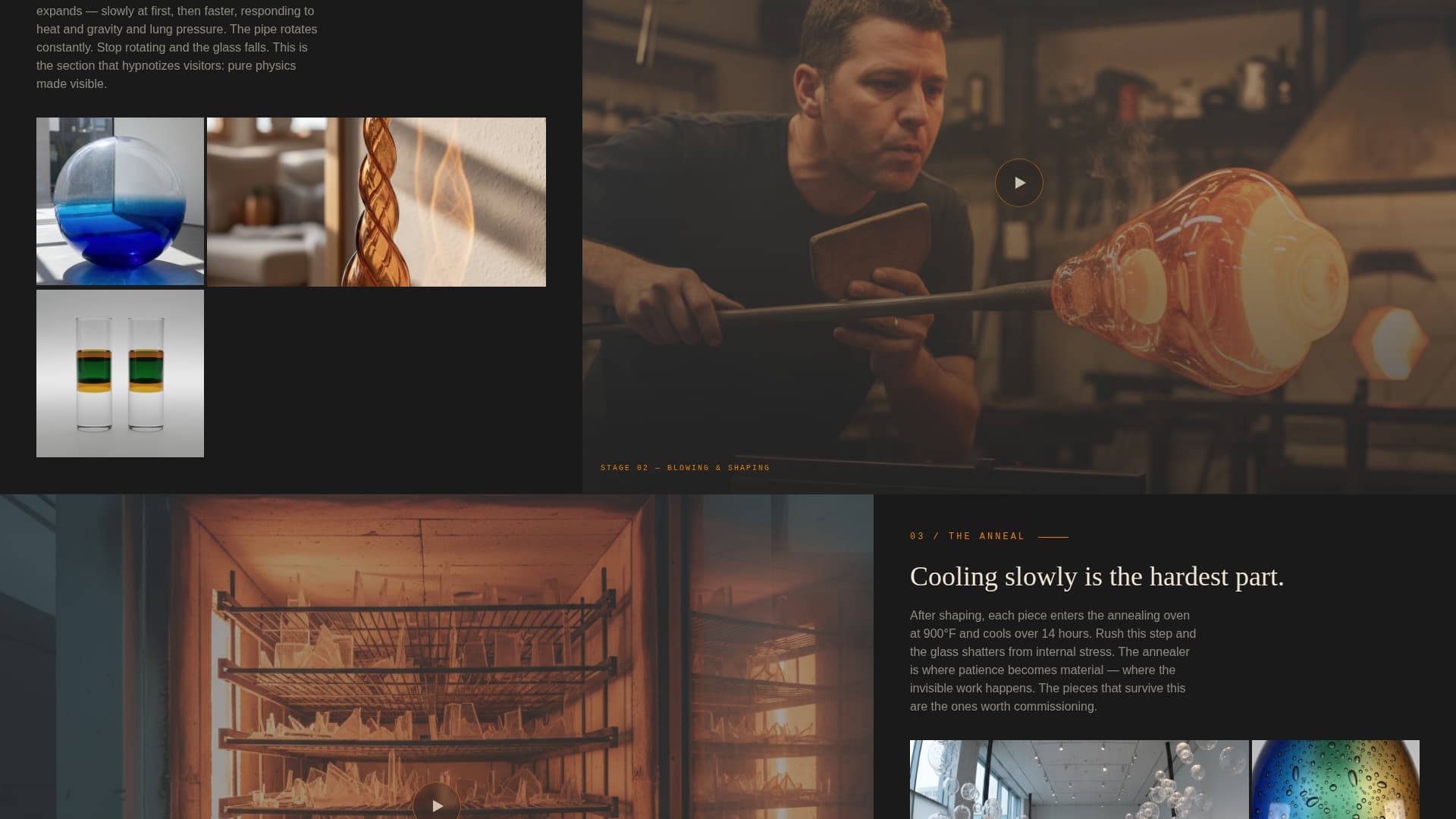 Gather - Captivating Glassblower Landing Page Template