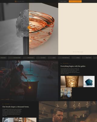 Gather - Captivating Glassblower Landing Page Template
