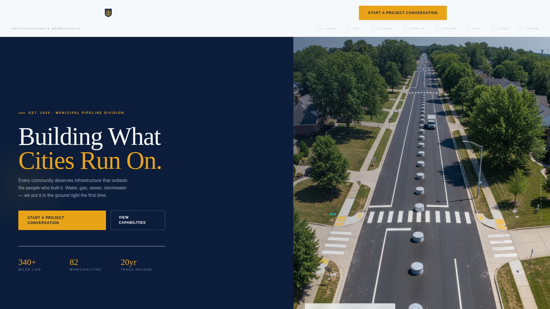 Mainline - Trusted Pipeline Landing Page Template