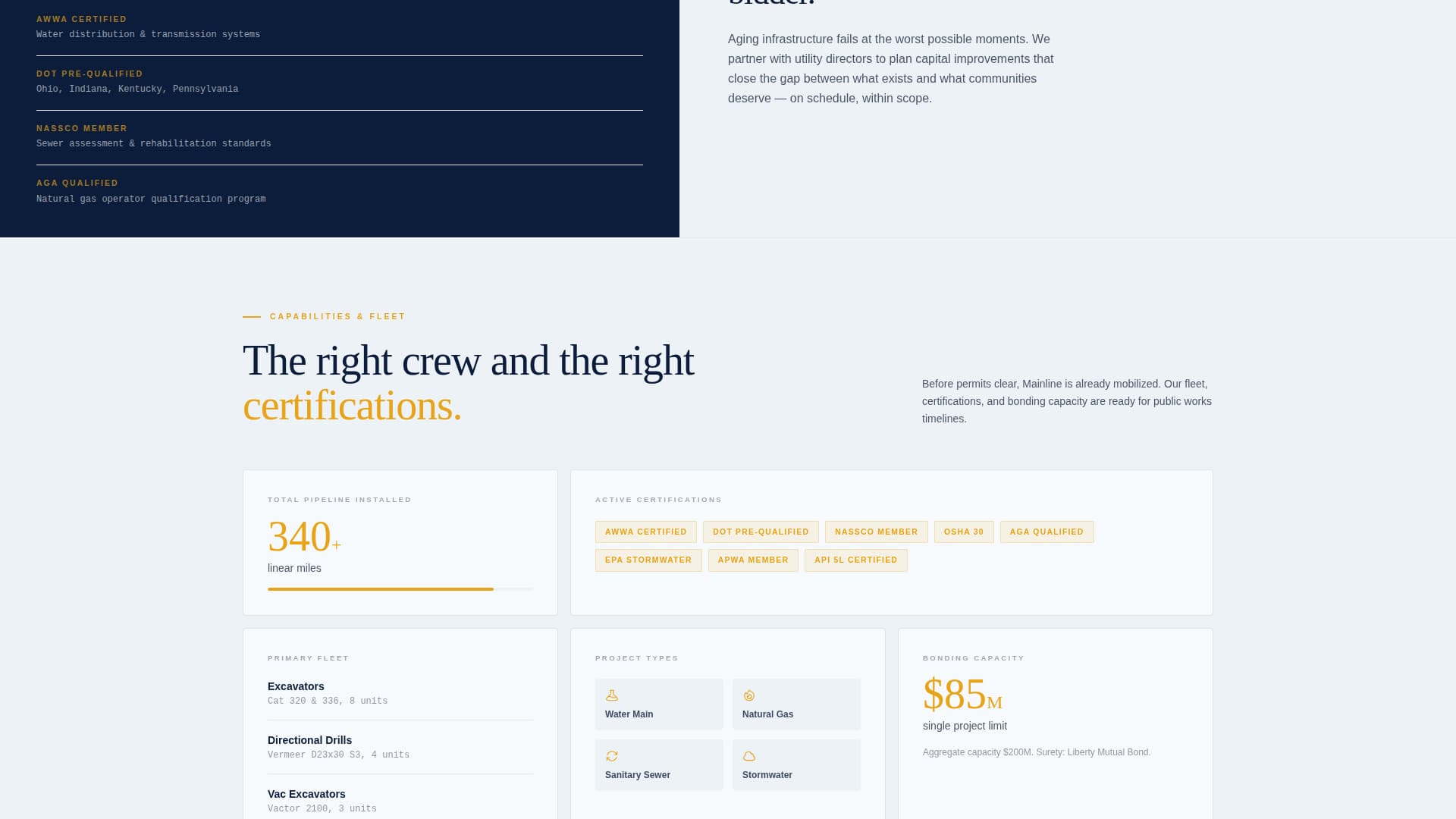 Mainline - Trusted Pipeline Landing Page Template