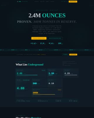 Vein - Powerful Platinummining Landing Page Template