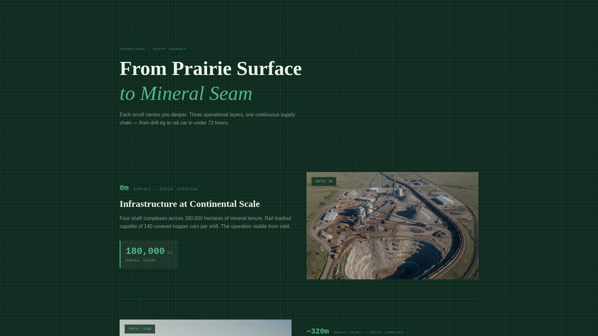 Seam - Industrial Potash Landing Page Template