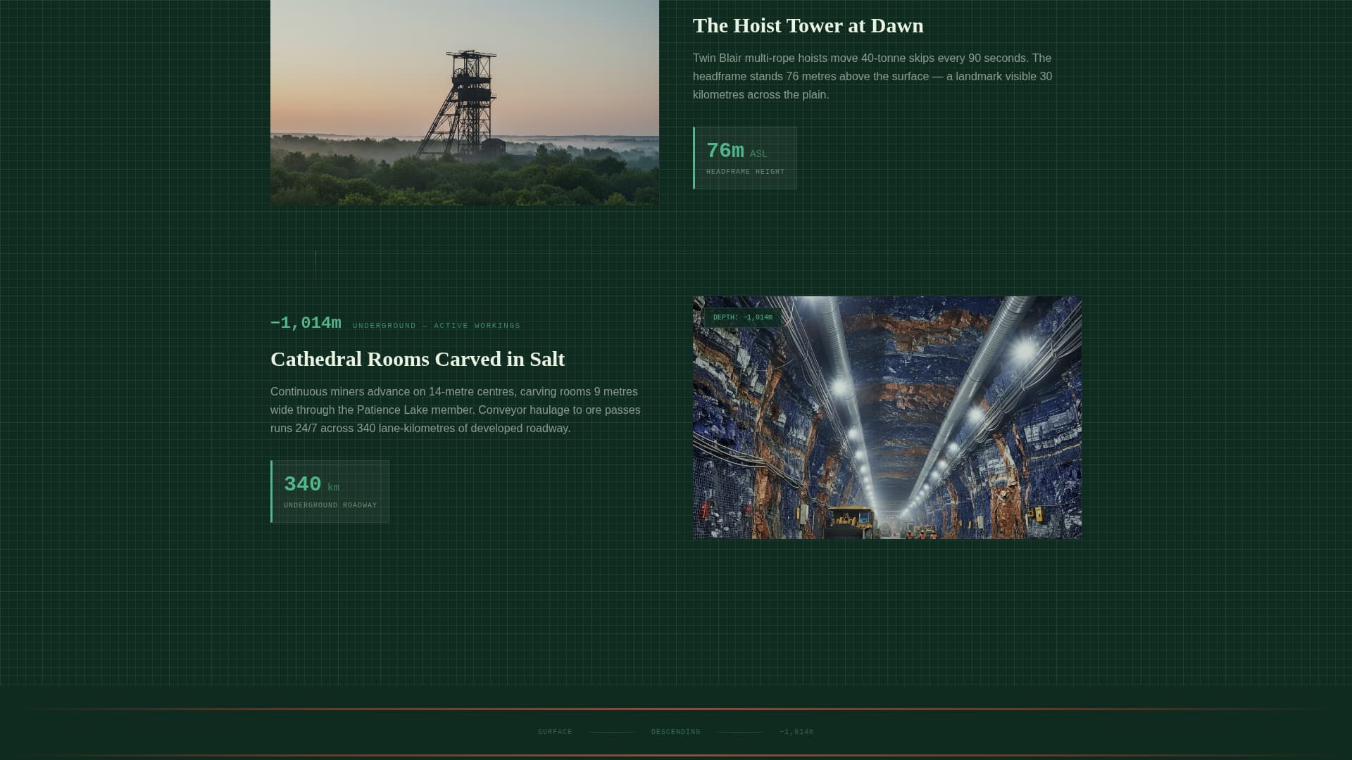 Seam - Industrial Potash Landing Page Template