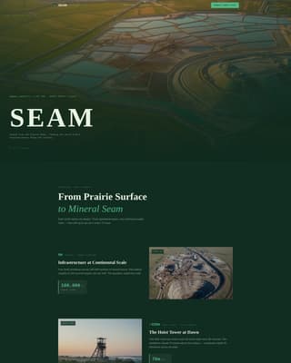 Seam - Industrial Potash Landing Page Template